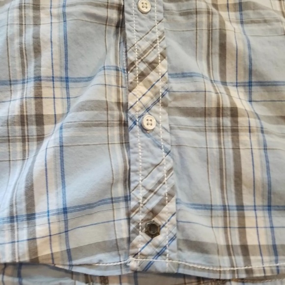 Buckle Black Shirt Men's Extra Extra Large XXL Western BLUE/GRAY Plaid Relaxed - Picture 5 of 8